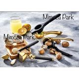 Megaw Mimoza 3 Lü Döküm Gold Mat Set Limon Narenciye Sıkacağı + Ceviz Kıracağı + Sarımsak Ezmegawği