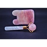 Megaw Pembe Kuvars Face Roller ve Gua Sha Set