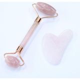 Megaw Pembe Kuvars Gua Sha & Roller Set