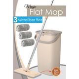 Megaw Professional Magic Flat Mop 3 Bezli Mikrofiber Temizlik Seti