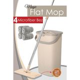 Megaw Professional Magic Flat Mop 4 Bezli Mikrofiber Temizlik Seti