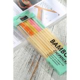 Megaw Yeniden Kullanabilir 10 Çift Bambu Ahşap Chopstick Seti Renkli