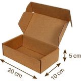Mege Tasarım 20X10X5 cm 250 Adet E Dalga E-Ticaret Karton Kutu , Kargo Kutusu, Kilitli Kutu