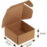 Mege Tasarım 8X8X4 cm 1000 Adet E Dalga E-Ticaret Karton Kutu , Kargo Kutusu, Kilitli Kutu