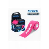 Megev Pembe Kinezyo Bant 5m x 5 cm - Kas & Ağrı Destekli Elastik Sporcu Bandı - Kinezyo - Kas Eklem ve Sporcu Desteği