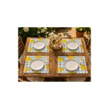 megi concept Dijital Baskılı 4 Adet Limon Desenli Amerikan Servis 35x45 cm Pötikare Akdeniz Temalı Servis Altlığı
