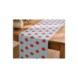 megi concept Dijital Baskılı Domates Desenli Masa Runner 40x140 cm Pötikare Dekoratif Mutfak Runner Masa Örtüsü