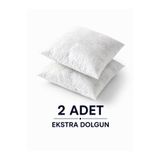 megi concept Kırlent İç Yastık 2 Adet 45x45 cm Silikon Elyaf Dolgulu Dolgun Kare Puf İç Yastık 450 Gr 1. Kalite Dekoratif Yastık İçi