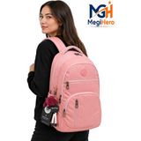 MegiHero 1710 Pudra Suya Dayanıklı Kumaş Okul Çantası Unisex Okul Sırt Çantası