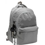 MegiHero 2200 Suya Dayanıklı Kumaş Okul Çantası Büyük Boy Unisex Okul Sırt Çantası Gri