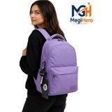 MegiHero 2200 Suya Dayanıklı Kumaş Okul Çantası Unisex Okul Sırt Çantası Lila