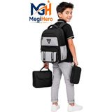 Megihero Suya Dayanıklı Erkek Çocuk Ilk Okul Çantası 3lü Set Ilkokul Çantası Lacivert - Siyah