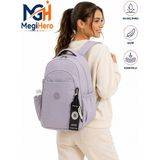MegiHero Suya Dayanıklı Kumaş 1650 Günlük Sırt Çantası Unisex Okul Çantası - Lavanta Moru