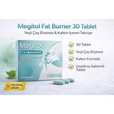 Megitol Fat Burner 30 Tablet | Yeşil Çay Ekstresi & Kafein Içeren Takviye