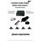 MEGLİO GLOBAL Sesli Park Sensörü Siyah – Dijital Ekransız Model