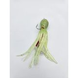 Megsaydin 10 cm 22 gr Silikon Kalamar Yapay Yem – Asist Iğneli Jig Lure | Lüfer, Akya ve Levrek Avı - Glow