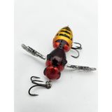 Megsaydin Arı Görünümlü Su Üstü Sahte Balık 6 cm 9 gr – Topwater Yapay Yem | Yırtıcı Balık Avı - Kırmızı