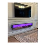 MeGulart Elektrikli Şömine 150x30x14 Bluetooth Ses Sistemli