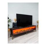 MeGulart TV Sehpa Ünitesi Şömineli ANTRASİT Renkli