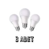 megüsa Led Ampul E27 Normal Duy 9w Beyaz Işık 3 Adet