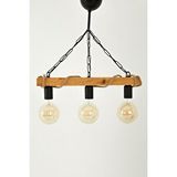Megüsa Otantik Ahşap Doğal Kütük Halatlı 3'lü Avize açık ceviz