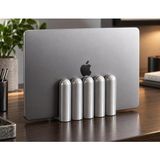 Megys Studio Dora Dekoratif Dikey Macbook Standı - Metalik Gri