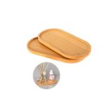 MEHAY HOME Lüx Doğal 2 Adet Bambu Sunum Tabağı&yağdanlık Altlığı 26 Cm