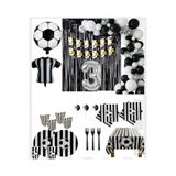 Mehca taraftar 8 kişilik siyah beyaz (BJK) 3 yaş balonlu doğum günü konsepti