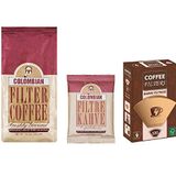 Mehmet Efendi Colombian Filtre Kahve 250 gr + Mehmet Efendi Colombian Filtre Kahve 80 gr + Coffe Filters 1/4 Filtre Kahve Kağıdı 80li