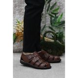 Mehmet Mete 102 Taba Kale Comfort Deri Erkek Sandalet