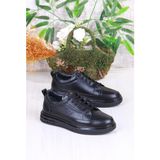 Mehmet Mete 42465 Rahat Hakiki Deri Sneaker Erkek Ayakkabı - Siyah
