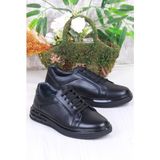 Mehmet Mete 42466 Rahat Hakiki Deri Sneaker Erkek Ayakkabı - Siyah