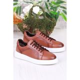 Mehmet Mete 46642 Rahat Hakiki Deri Sneaker Erkek Ayakkabı - Taba