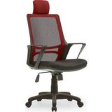 Mehmet Yaren Büro Arya3 Bilgisayar Koltuğu Ofis Müdür Büro Çalışma Sandalyesi Bordo Siyah Renk Plastik Ayaklı - Bordo - Siyah