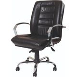 Mehmet Yaren Büro MK12 Yönetici Makam - Ofis Müdür - Büro - Çalışma Koltuğu Siyah Renk Krom Ayaklı