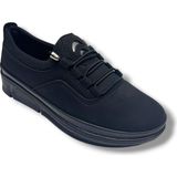 Mehtap 1170-26 Yağlı Deri Anatomik Slip On Comfort Kadın Ayakkabı - Siyah