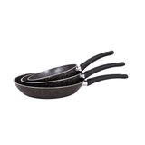 Mehtap 3 Parça 24-26-28 cm Gri Granit Tava Seti