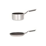 Mehtap Chefline İndüksiyon Tabanlı 26 Cm Krep Tava Ve 22 Cm Kaçerola Sosluk Seti