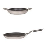 Mehtap Chefline Indüksiyon Tabanlı 26 cm Krep Tava ve 22 cm Sahan Seti - Gri