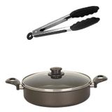 Mehtap Teflon Karnıyarık 22 cm ve Altabi Silikon Servis Maşası