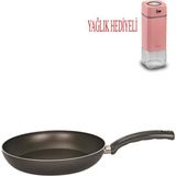 Mehtap Teflon Tava 30 cm ve Pembe Sos Şişesi - Füme