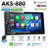 Mehter AKS-880 3gb Ram 32GB Hafıza Android Multimedya Car Playli Double Teyp Tuşlu Model 7inç Youtube Kamera