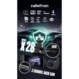 Mehter NF-X28 3 Kameralı 2k Ekranlı Wifi Araç Dvr Kamera 128GB Destekli G Sensör Telefondan Izleme 4K UHD