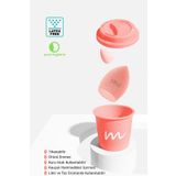 mei Makyaj Süngeri Fondöten Emmeyen Sponge Coffee Cup Hijyenik Flamingo Pink 1 Pro 1 Mini