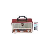 Meier 111 Bt Şarjlı Nostaljik Radyo Bluetootlu-Kumandalı Usb/Sd Açık Kahverengi