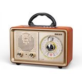 Meier M 110BT Bluetoothlu USB Sd Dvs Nostaljik Radyo Fm Am Sw Kumandalı Radyo - Bordo