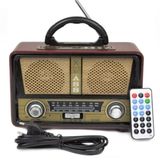 Meier M-112BT Açık Bej Nostaljik Radyo Bluetooth Hoparlör