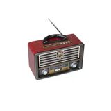 Meier M-113 Bluetooth Şarjlı Nostaljik Radyo Bt Usb/Sd/Mp3 Açık Kahverengi