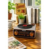 Meier Md-1320Bt Gri Nostaljik Görünümlü Bluetooth Hoparlör Ve 3 Bantlı Şarjlı Radyo