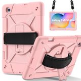 Meifei Samsung Galaxy Tab S6 Lite Tablet Kılıfı 10,4 inç 2024/2022/2020, 360 Dönebilen Stand Ağır Hizmet Darbeye Dayanıklı Silikon Kılıf Galaxy Tab S6 lite (SM-P620/P625/P610/P613/P615/P619) için, Gül